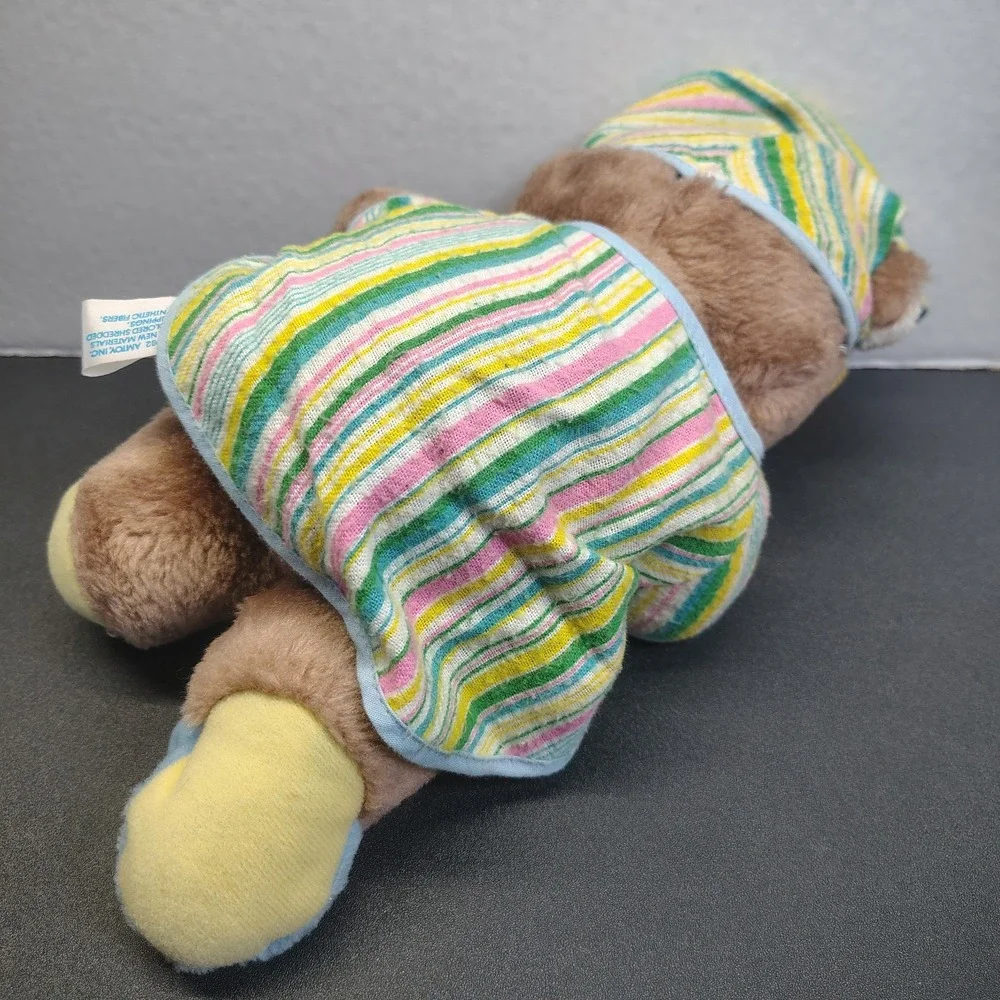 80's American Greetings Amtoy Sleepytime Baby Bear Vintage Plush Teddybear Toy